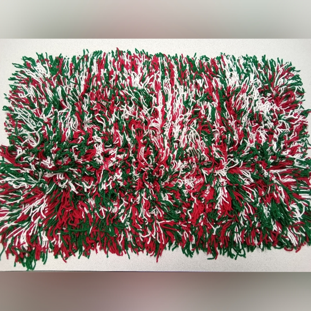 Festive Red, Green, and White Holiday Rug